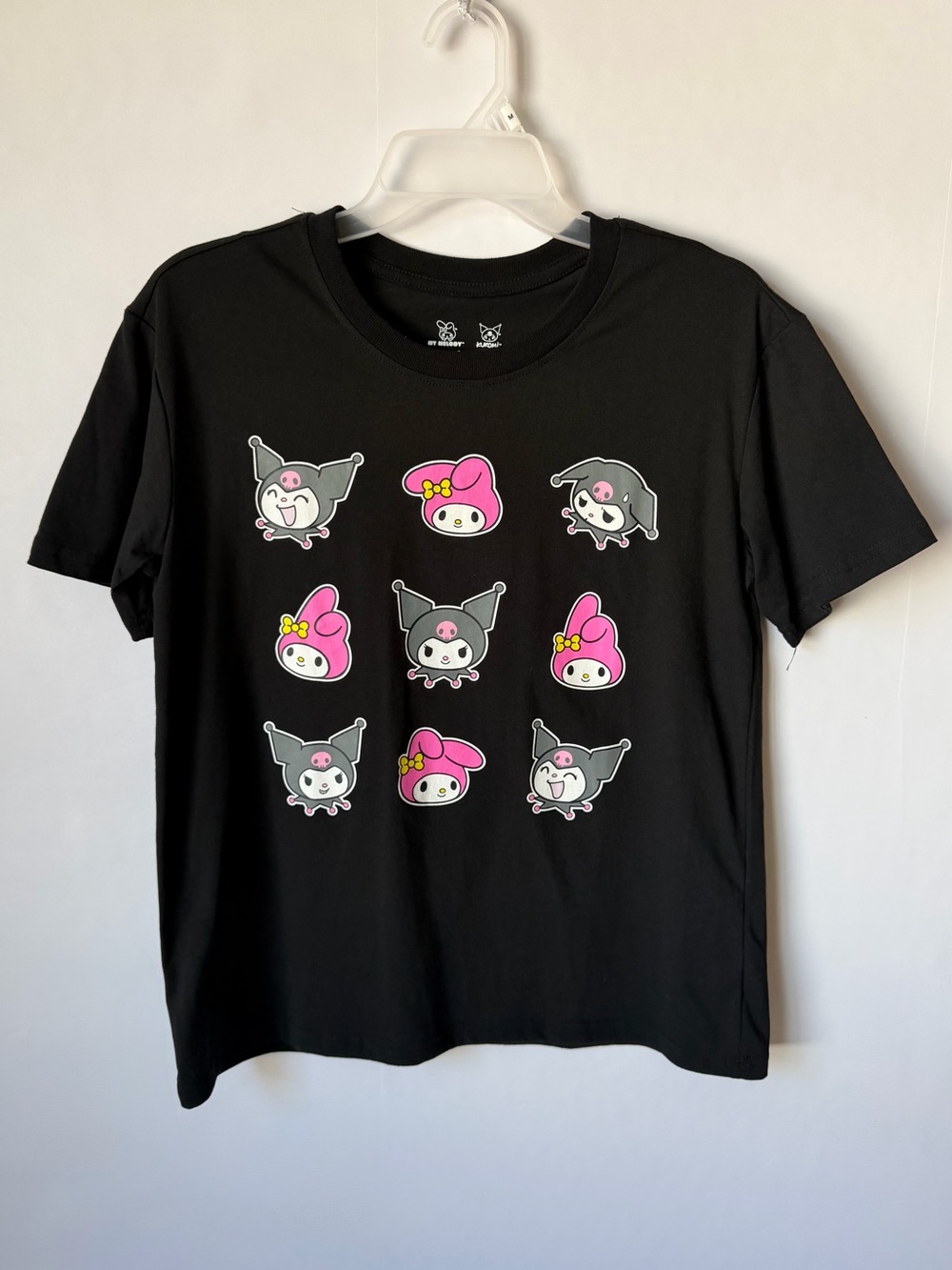 My Melody & Kuromi by Sanrio Graphic Tee Black Women's Medium Kawaii Anime